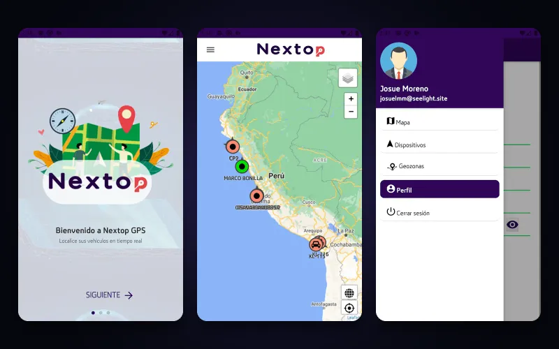 Nextop GPS, app de rastreo